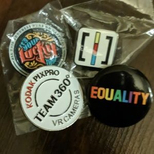 Collection of pins - 1 inch diameter